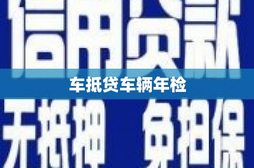 贵溪车抵贷车辆年检