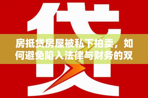 泰武房抵贷房屋被私下拍卖，如何避免陷入法律与财务的双重困境？